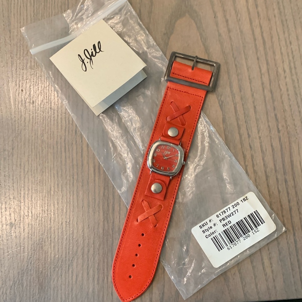 Vintage J.Jill never worn red watch